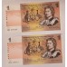 AUSTRALIA 1967 . ONE  1DOLLAR BANKNOTES . COOMBS/RANDALL . CONSECUTIVE PAIR